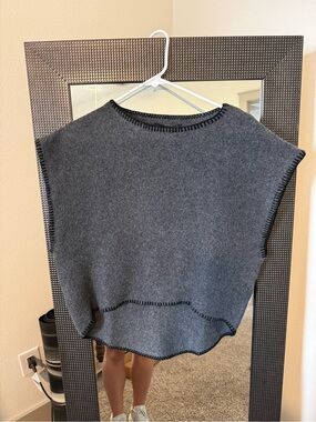 Zara Charcoal Gray Knit Top